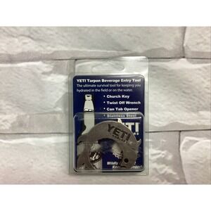 YETI Tarpon Beverage Entry Tool Church Key Twist Off Wrench Can Tab BottleOpener